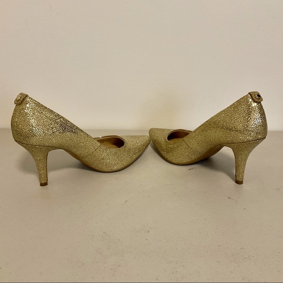 Michael Kors Dorothy Flex Pumps Glitter Gold Sz 6M - Picture 6 of 10